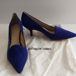Elizabeth and James blue suede pump Women 7